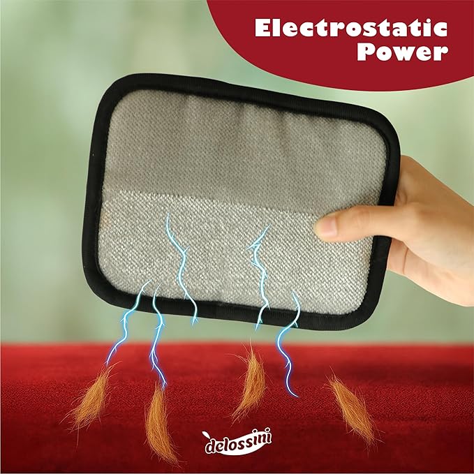 Pet Hair Removal Glove, Reusable Electrostatic Pet Hair Remover Glove for Cat & Dog, Washable 4 Finger Upgraded Version Pet Hair Mitt for Couch, Furniture, Car Seat - 1 PCS