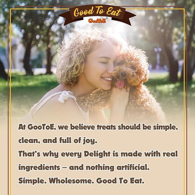 Gootoe Dog Treats, Chicken Jerky for Dogs - Dog Training Treats; High-Protein, Gluten-Free, Hypoallergenic, Grain-Free, Chicken Chips, 1 lb