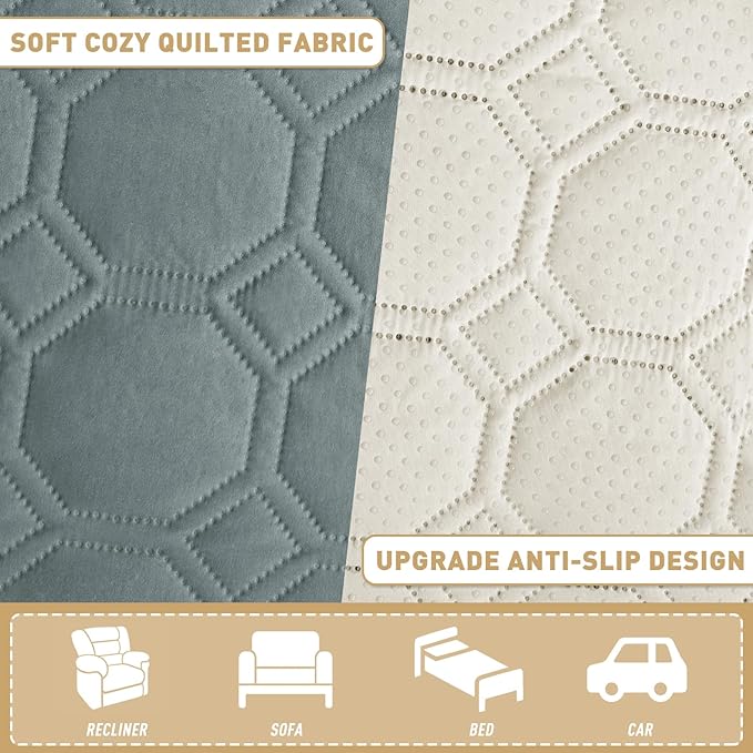 ZNSAYOTX Ultimate Cozy Blankets (82"x82") 100% Waterproof Bed Mat Blanket for Dog Pets, Couch Sofa Protector with Non-Slip Back Washable Durable, Pee Scratch Proof Easy to Clean (Dark Grey)