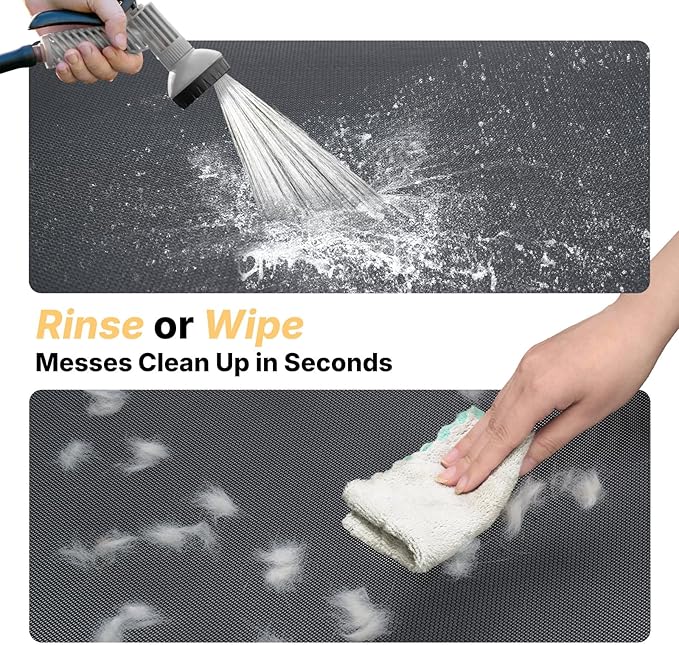 Veehoo Outdoor Elevated Dog Bed for Medium Dogs, Cooling Raised Dog Cots Beds Training Platform Off Ground Hammock with Breathable Mesh, No-Slip Feet, 32"x25", Beige Coffee