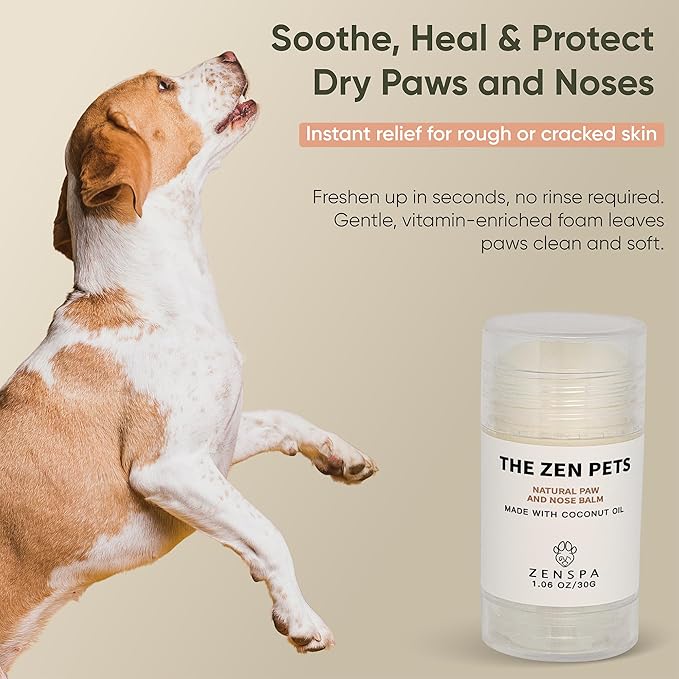 ZenSpa 4-in-1 Natural Pet Care Kit, Hypoallergenic Dog Shampoo, Leave-in Conditioner, Rinse-Free Paw Cleanser, Nose and Paw Balm, Gentle Spa Routine for Sensitive Skin