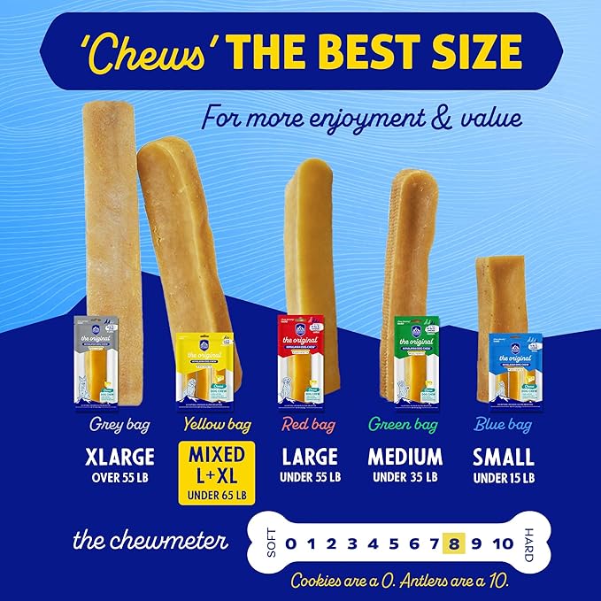 Himalayan Dog Chew Chicken Yak Cheese Dog Chews, The Better-for-You Chew, 100% Natural Long Lasting, Healthy Dog Treats, Lactose & Grain Free, Protein Rich, for Dogs 65 Lbs & Smaller, 4-Count