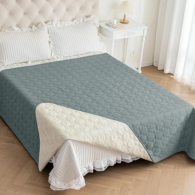 ZNSAYOTX Ultimate Cozy Blankets (82"x102") 100% Waterproof Bed Mat Blanket for Dog Pets, Couch Sofa Protector with Non-Slip Back Washable Durable, Pee Scratch Proof Easy to Clean (Dark Grey)