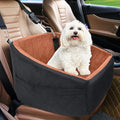 Dog Car Seat for Small Medium Dogs,Detachable Washable Dog Booster Seat Under 30lbs, Pet Car Seats Travel Bed with Storage Pockets and Safety Belt(Black/Z)
