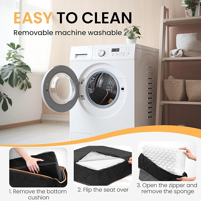 Dog Car Seat for Small Dog, Booster Seat for Dogs Under 30lb, Elevated Pet Seat with Pockets, Anti-Slip Bed for Car, Perfect for Front & Back Seats with Safety Leash (Black/Grey, Medium)