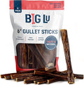 Big Lu - 6-Inch Beef Jerky Sticks for Dogs, 6 Count, All-Natural Beef Gullet, Grass-Fed Jerky Chews, Fully Digestible, High-Protein Treats with Glucosamine and Chondroitin for Joint Health