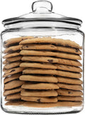1 Gallon Glass Cookie Jar with Lid – Glass Jar with Lid - Airtight Food Storage Container for Cookies, Candy, Flour, Dog Treats – Clear Large Kitchen Jar for Pantry or Laundry Room