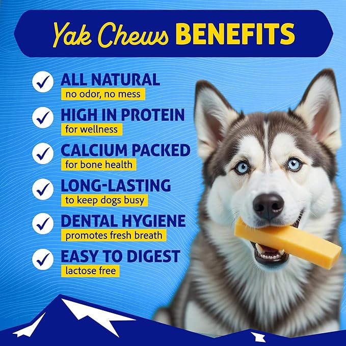 Himalayan Dog Chew Chicken Yak Cheese Dog Chews, The Better-for-You Chew, 100% Natural Long Lasting, Healthy Dog Treats, Lactose & Grain Free, Protein Rich, for Dogs 65 Lbs & Smaller, 4-Count