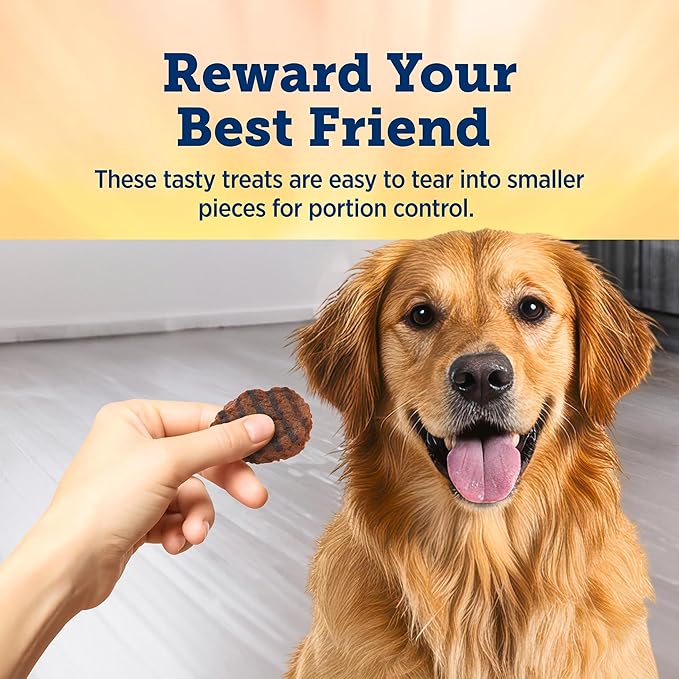 Blue Buffalo True Chews Dog Treats, Made in the USA with Natural Ingredients, Beef Burger Recipe, 10-oz Bag