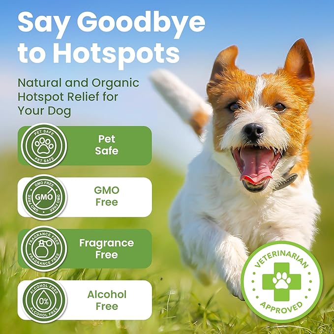 Hot Spot Treatment for Dogs - Pet Wound Care, Healing Ointment for Pets Itchy Skin Relief, Dry Skin Treatment, Natural Allergy Relief, Dog Paw Balm + Manuka Honey, Aloe Vera, Vitamin E (2 Oz.)