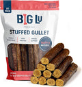 Big Lu - 6-Inch Stuffed Beef Jerky Sticks for Dogs, 20 Count, Premium All-Natural Gullet Chews, High-Protein, Easily Digestible, Supports Dental Health and Joint Mobility