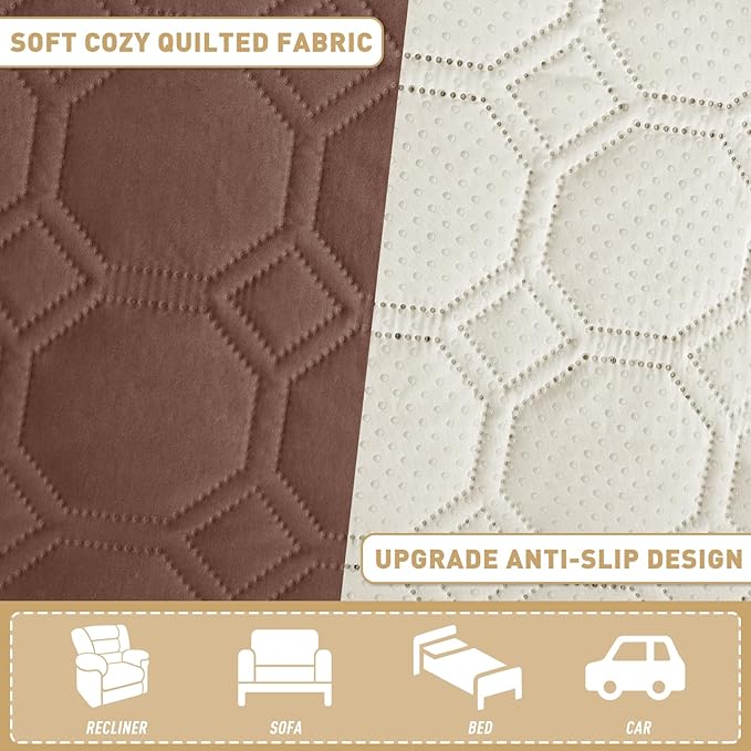 ZNSAYOTX Ultimate Cozy Blankets (68"x82") 100% Waterproof Bed Mat Blanket for Dog Pets, Couch Sofa Protector with Non-Slip Back Washable Durable, Pee Scratch Proof Easy to Clean (Coffee)