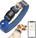 Auroth Airtag Dog Collar, Adjustable Air Tag Case Holder Dog Collar for Medium Large Dogs, Airtag Dog Collar Holder with Heavy Duty D Ring Tangle Free