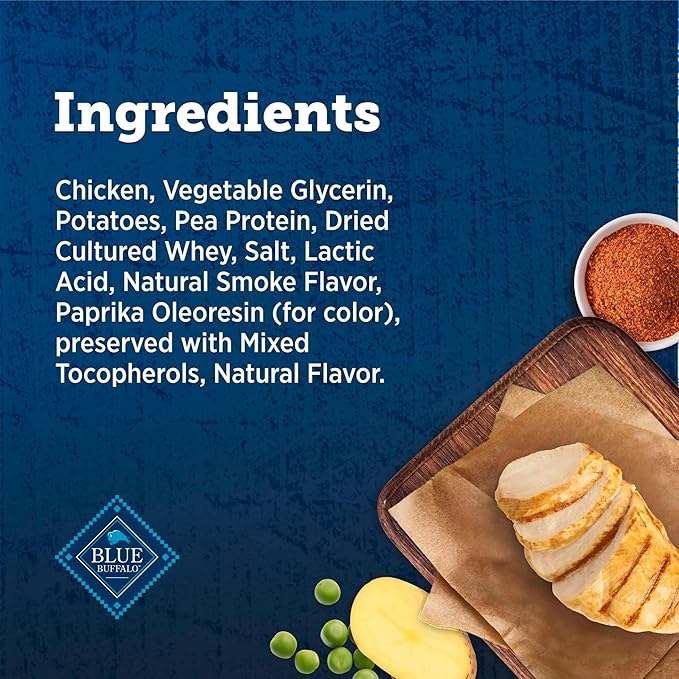 Blue Buffalo True Chews Premium Jerky Cuts Dog Treats, Made in The USA with Natural Ingredients, Chicken, 12-oz Bag