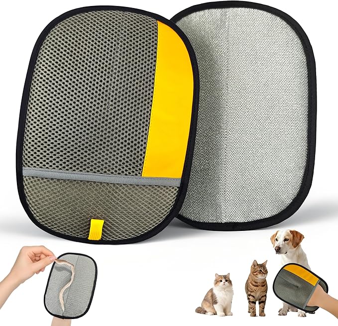 Pet Hair Removal Glove, Magic Brush Electrostatic Mitt, Pet Hair Remover Tool for Dog & Cat, Reusable Pet Hair Gloves Pet Grooming Needs, Fur Remover for Couch, Clothing, Carpet & Car Seat