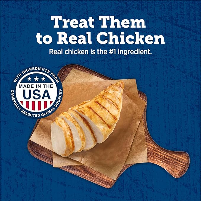 Blue Buffalo True Chews Premium Jerky Cuts Dog Treats, Made in The USA with Natural Ingredients, Chicken, 12-oz Bag