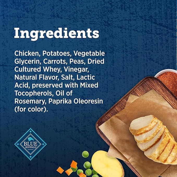 Blue Buffalo True Chews Dog Treats Made in the USA with Natural Ingredients Chicken Pot Pie