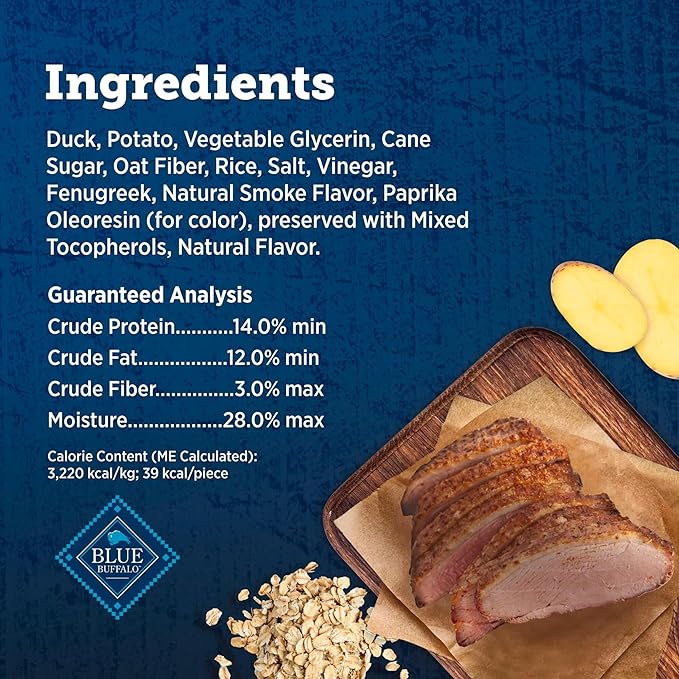 Blue Buffalo True Chews Premium Jerky Cuts Dog Treats, Made in the USA with Natural Ingredients, Chicken & Duck, 22-oz. Bag