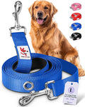 Hands-Free Dog Leash Training Running Snapleash, Waist & Shoulder Lead for Walking, Traffic Lead, Dual Pet Leash Adjustable for Large, Medium and Small Dog Breeds (Blue, Large (1in x 7.5ft))