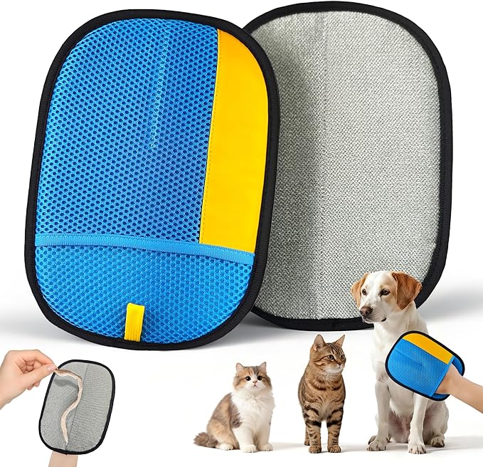 Pet Hair Removal Glove, Magic Brush Electrostatic Mitt, Pet Hair Remover Tool for Dog & Cat, Reusable Pet Hair Gloves Pet Grooming Needs, Fur Remover for Couch, Clothing, Carpet & Car Seat