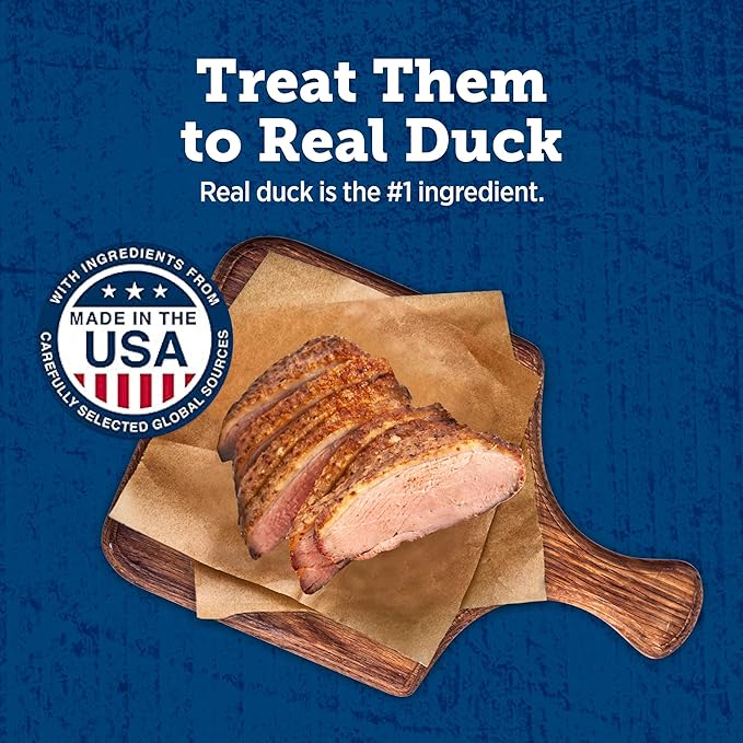Blue Buffalo True Chews Premium Jerky Cuts Dog Treats, Made in the USA with Natural Ingredients, Duck, 12-oz Bag