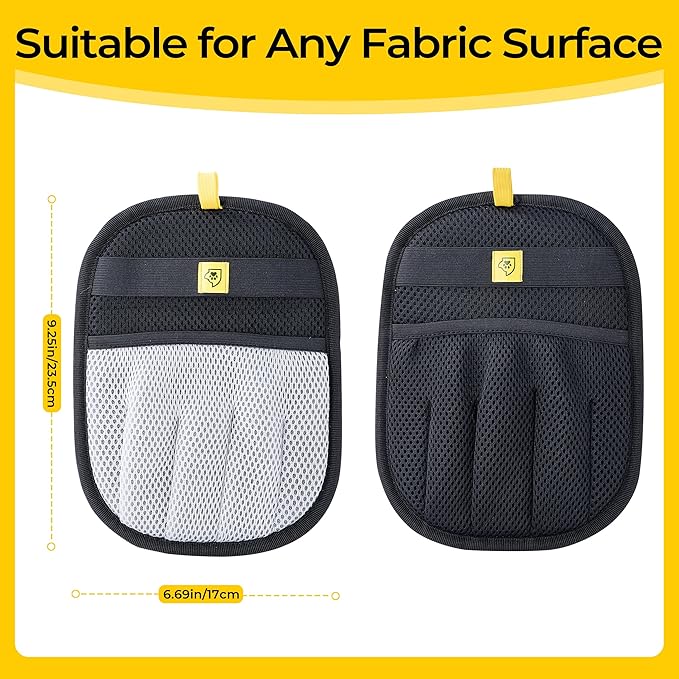 Pet Hair Removal Gloves (Pair) – Reusable 5-Finger Electrostatic Pet Hair Removal Glove, Cat Hair Remover for Cats & Dogs – Washable Cleaning Gloves for Couch, Car Seats, Carpets & Blankets (2Pcs)