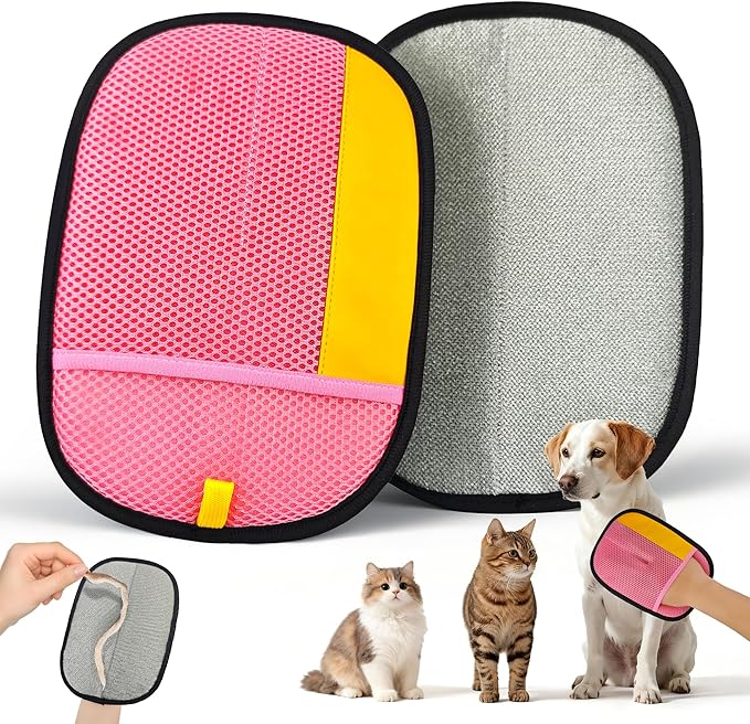 Pet Hair Removal Glove, Magic Brush Electrostatic Mitt, Pet Hair Remover Tool for Dog & Cat, Reusable Pet Hair Gloves Pet Grooming Needs, Fur Remover for Couch, Clothing, Carpet & Car Seat