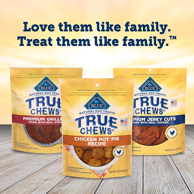 Blue Buffalo True Chews Dog Treats Made in the USA with Natural Ingredients Chicken Pot Pie
