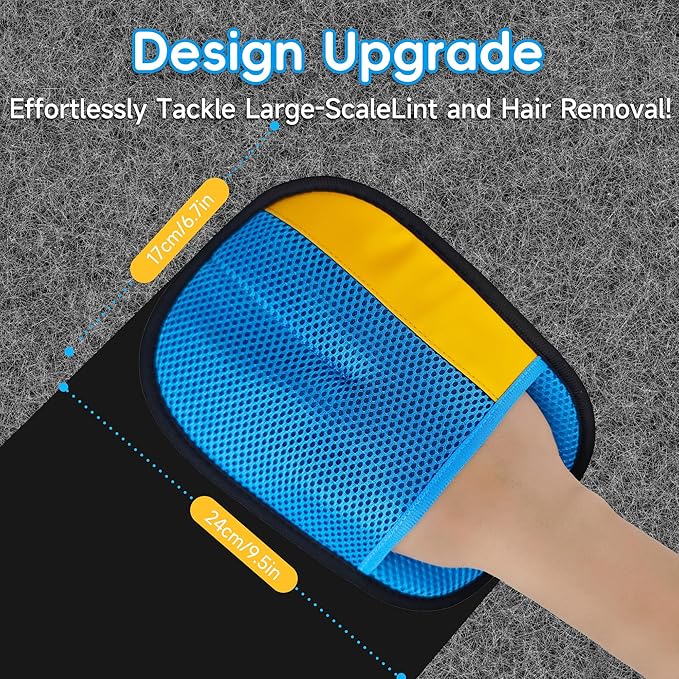Pet Hair Removal Glove, Magic Brush Electrostatic Mitt, Pet Hair Remover Tool for Dog & Cat, Reusable Pet Hair Gloves Pet Grooming Needs, Fur Remover for Couch, Clothing, Carpet & Car Seat